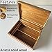 Wooden Keepsake Box Large - Personalized Memory Box, Acacia Wood Chest with Lid, Engraved Hidden Message, Decorative Memorabilia Boxes for Love Letters, Wedding Photos, Rustic Storage, 11x8x4.75 in