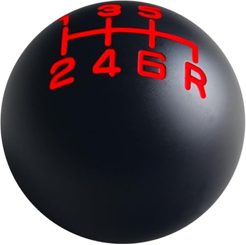 Miniatura 2 de DEWHEL Manual de 6 velocidades JDM Tipo R Reverse Right & Down Shift Knob M12x1.25 M10x1.5 M10x1.25 M8x1.25 Aluminio NegroRojo