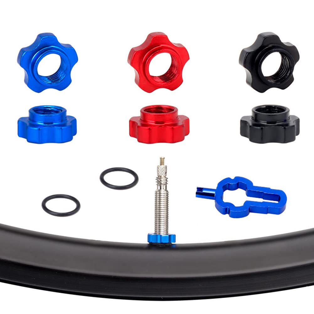 Adattatore Valvola Bici A Valvola Auto + Anello Di Tenuta BLU - Xamero - Per Dunlop/Blitz
