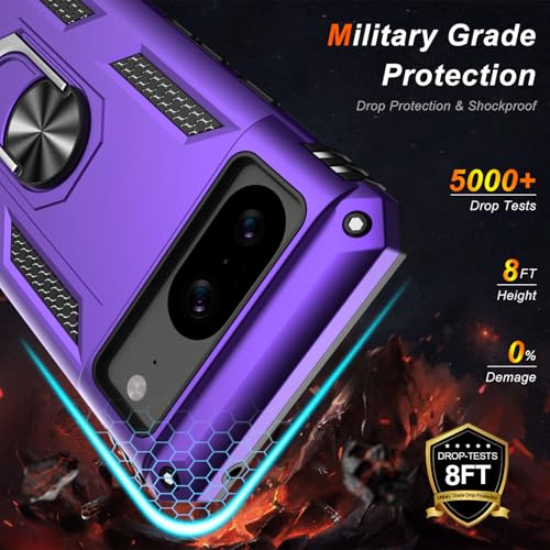 Coque de protection Google Pixel 8A avec anneau pour support auto - 2