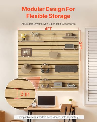 VEVOR Panneau mural garage 1220x1220 mm MDF couleur bois. - vue 5