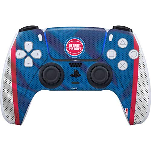 Skinit Decal Gaming Skin Compatible with PS5 Controller - Officially Licensed NBA Detroit Pistons Away Jersey Design