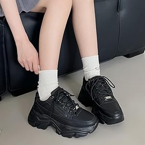 ゆったり♂️♀️ユニ推奨❗ボリューム袖♪【HYSスカルをボーダーでデザイン❕】 Amazon | [シューズインクローゼット] スニーカー 厚底 軽量
