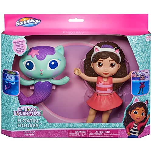 Swimways Gabby’s Dollhouse Floatin' Figures, Swimming Pool Accessories & Kids Pool Toys, Party Supplies & Water Toys For Kids Aged 3 & Up, Gabby & Mercat 2-Pack #TOP5