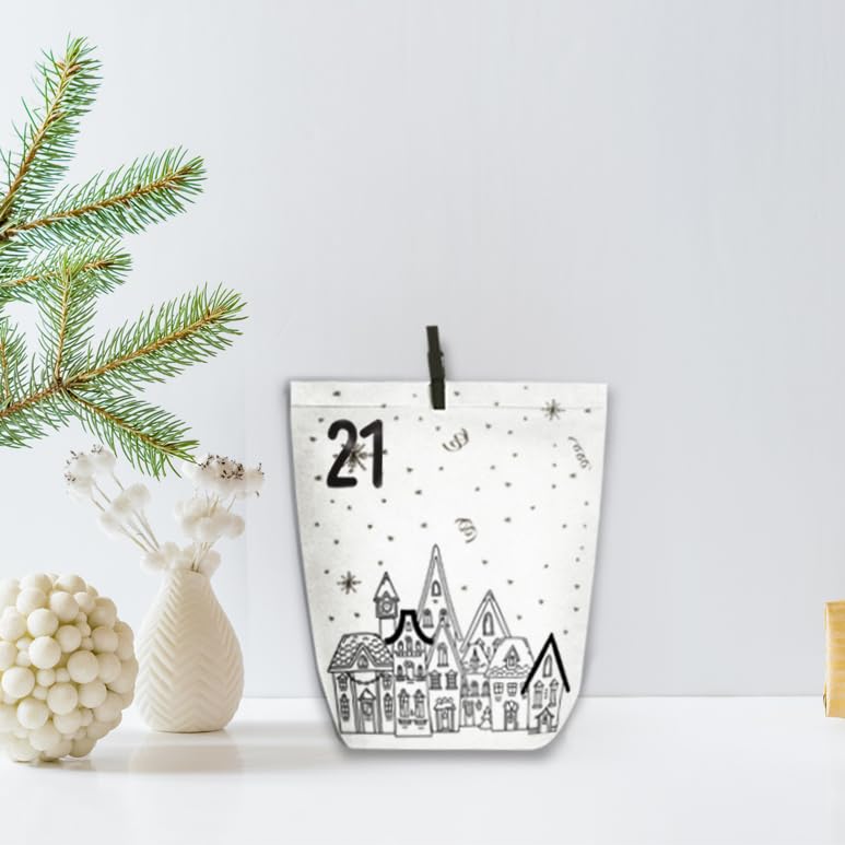 Autocollants Calendrier De L'Avent DIY - Lot De 3 X 24 Chiffres, Motifs Noël, Pour Sacs, Boîtes Cadeaux