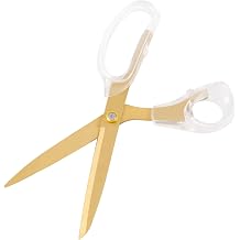 Scissors for Office, Gold Scissors 9" All Purpose Heavy Duty with Titanium Coated Sharp Blades Sewing Scissors for Fabric & Craft, Gold Desk Accessories, Comfortable Handle