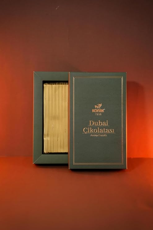 Dubai Chocolate Kunafa Pistachio Rich Milk Chocolate 200 g / 7oz, Individually Wrapped Fresh, Premium Pistachio - Gift box for special occasion (2-Pack)