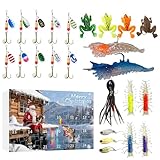 Large Éventail d'Utilisations: Avec ses 24 combinaisons d'appâts soigneusement élaborées, ce Calendrier de l'Avent de Pêche de Noël est fait pour séduire une variété de poissons vivant dans les lacs, les ruisseaux, les rivières et des eaux similaires. Il englobe des zones allant des shallow aux deep, offrant aux utilisateurs une grande flexibilité pour dies aventures de pêche, et s'intègre parfaitement dans des environnements aquatiques multiples pour des sorties réussies.