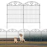 Mars Explo 10 Panels No Dig Decorative Outdoor Garden Fence, 40 in(H) X 23.6 ft(L) Animal Barrier Fencing, Rustproof Portable Fence, Temporary Dog Fence Outdoor for Yard, Outside, Backyard, Patio
