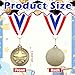 Quelay 100 Pcs 2'' Award Medals Bulk Gold Winner Medals with Neck Ribbons Metal Trophy Award Prize Gift for Tournaments, Competitions, Party, Kids and Adults (Achievement)