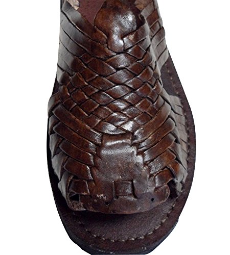 Genuine Leather Dark Brown Men Huarache Pachuco. Mexican Sandals.3