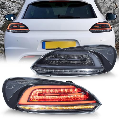 Image of VLAND Rear Lights Compatible for S-cirocco 2009-2014 3rd Gen 1.4/2.0/R Version Tail Lights Assembly,Plug-and-play,Smoked