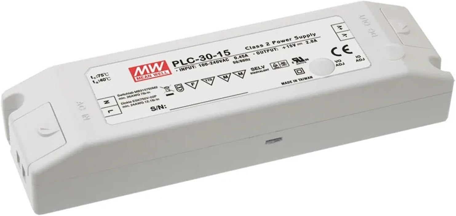 1PCS PLC-30 Series DC12V 24V 36V 48V 30W PFC Function Single Output LED Power Supply Adjustable Voltage LED Power Supply(PLC-30-24)