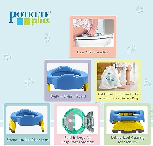 Kalencom Potette Plus 2-in-1 여행용 변기 훈련 시트 블루 — 사진 2