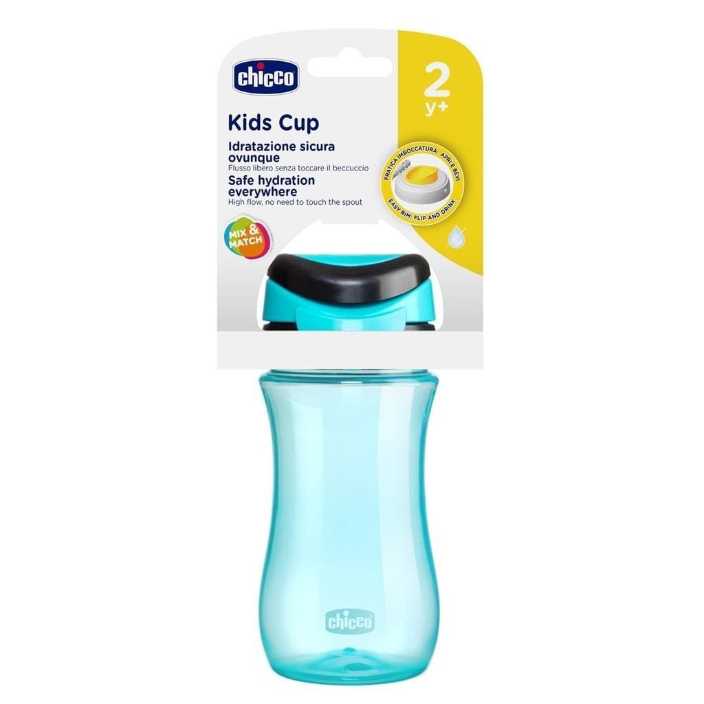 Gobelet de Voyage Chicco pour Enfant - 350 ml, Bleu Clair