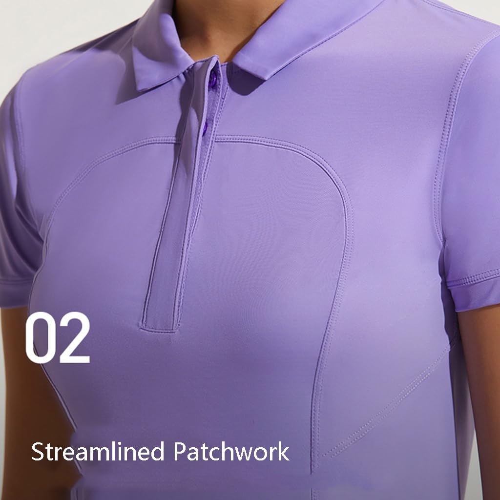 Polo de Manga Corta para Mujer Casual Verano Entrenamiento Tenis Camisetas Tops Atléticos Ligeros de Secado Rápido