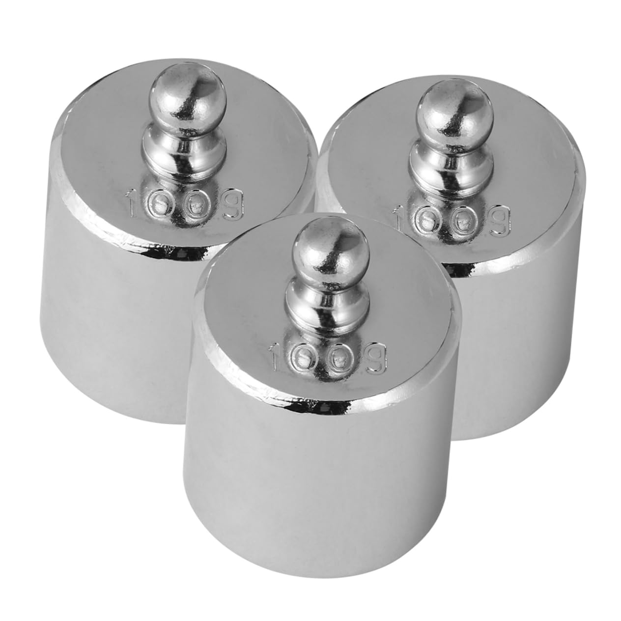 ULTECHNOVO 4pcs Chrome Plated Calibration Weights Set Steel Weights for Accurate Measurement Educational and Laboratory Use and Corrosion Resistant Balance Tools