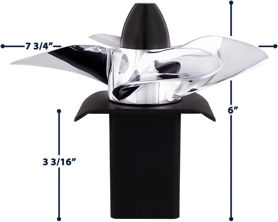 United Pacific 77009 Spinning Propeller Hitch Cover (NO Lock Pin) for 2” x 2” Trailer Hitch Receivers, Molded Plastic, Corrosion Resistant – ONE Unit
