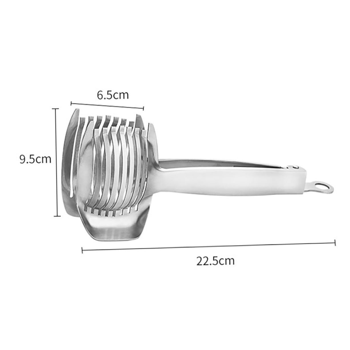 Unomor Stainless Steel Tomato Slicer and Lemon Cutter Versatile Kitchen Gadget for Precise Vegetable and Egg Slicing for Tomatoes Onions and Lemons