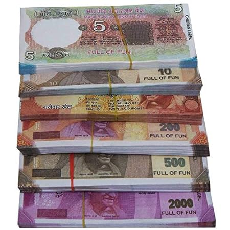 Mallexo Soft Art Paper 300pc Coupons - Dummy Currency Notes for Kids | Dummy Notes of Money for Kids with Kids Activity Manual| Multicolor Nakli Notes or Fake Money Notes for Kids(100GSM)