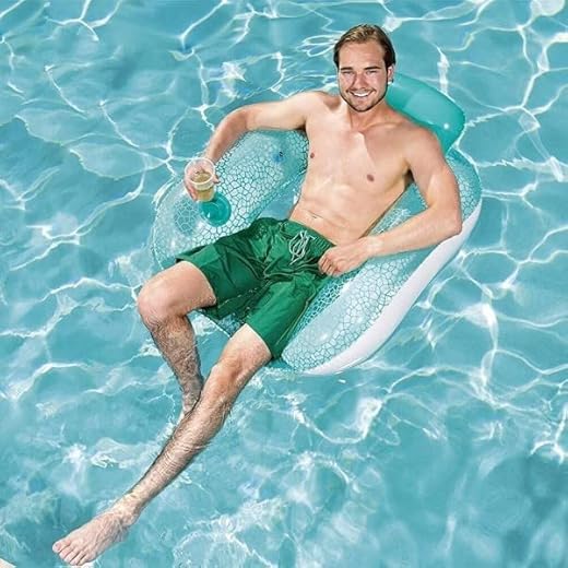 Oise Art Store Trade Shop - Sillón Hinchable Flip-Pillow Lounge 102 X 94 Cm Con Portavasos Piscina 43097 -