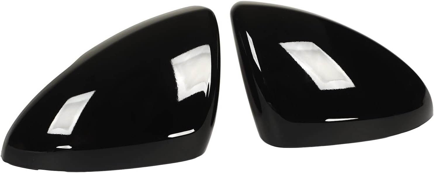Rearview Mirror Housing, 2Pcs Door Mirror Cap Left Right Glossy Black Rearview Mirror Cover Replacement for Chevy Cruze Models 2017?2019
