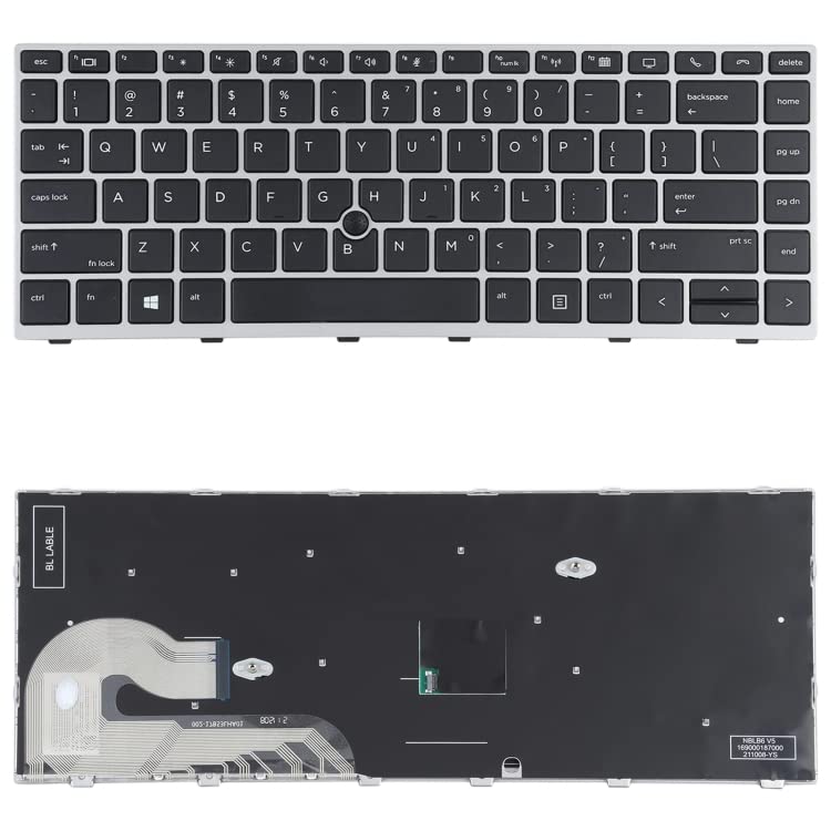 Clavier de remplacement pour HP EliteBook 840 G5 version US argenté