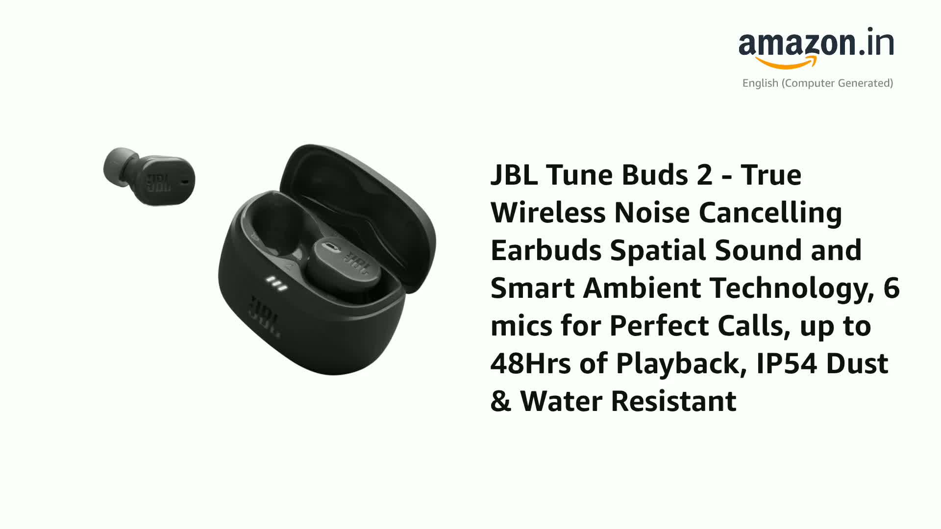 JBL TUNE BUDS 2 ワイヤレスイヤフォン JBL Tune Buds 2 | True Wireless Noise Cancelling Earbuds