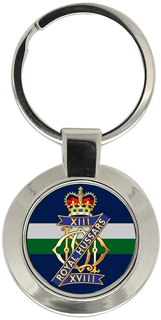 Giftshop Uk Unisex Silver Coloured Metal 13Th/18Th Royal Hussars (Queen Mary's Own), British Army Key Ring