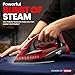 Utopia Home Steam Iron for Clothes - Non-Stick Soleplate - 1800W Clothes Iron With Auto-Off Safety Feature - Adjustable Thermostat Control, Variable Steam Control, Self-Clean, 8 Feet Cord (Black/Red)