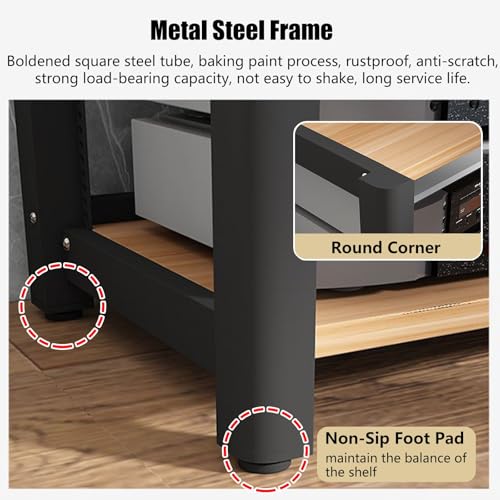 Gabinete de rack para equipos de audio, soporte estéreo y componentes AV vertical 6