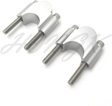 HONGK- Motorcycle Handlebar Riser Kit 1 1/8" Bars 30mm Motorcycle ATV Dirt Bike Silver [B077FVHGYX]