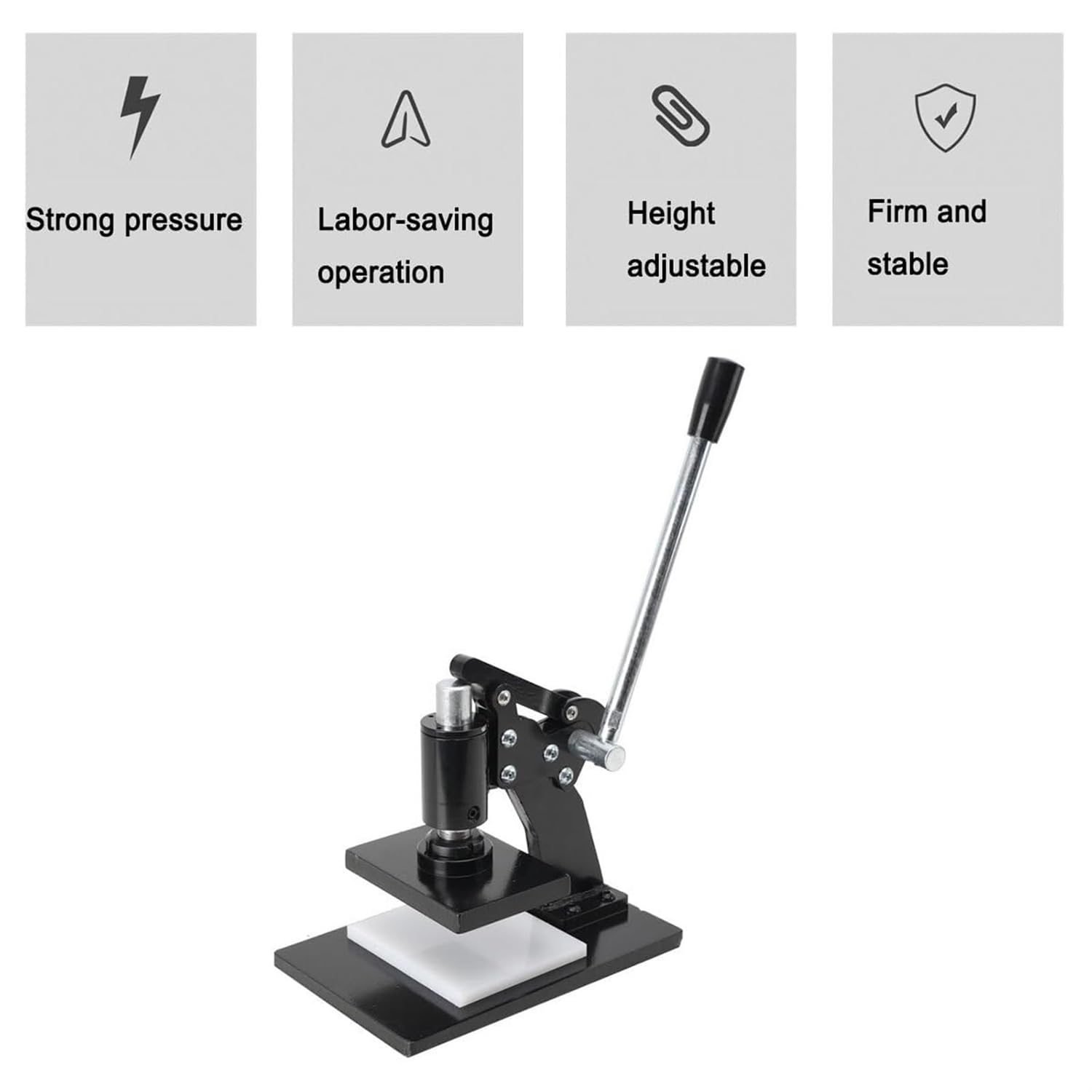 Manuelle Lederform-Stanzmaschine, Handdruck-Probenahme-Stanzmaschine, Deep Throat Design, Lederprägemaschine mit PVC-Pad-Schneidemaschine, für Leder