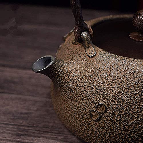 AWJ Tetera de Hierro Fundido de Estilo japonés con infusor de Hierro Tetera Saludable Tetera asiática de Hierro Fundido… - Imagen 5