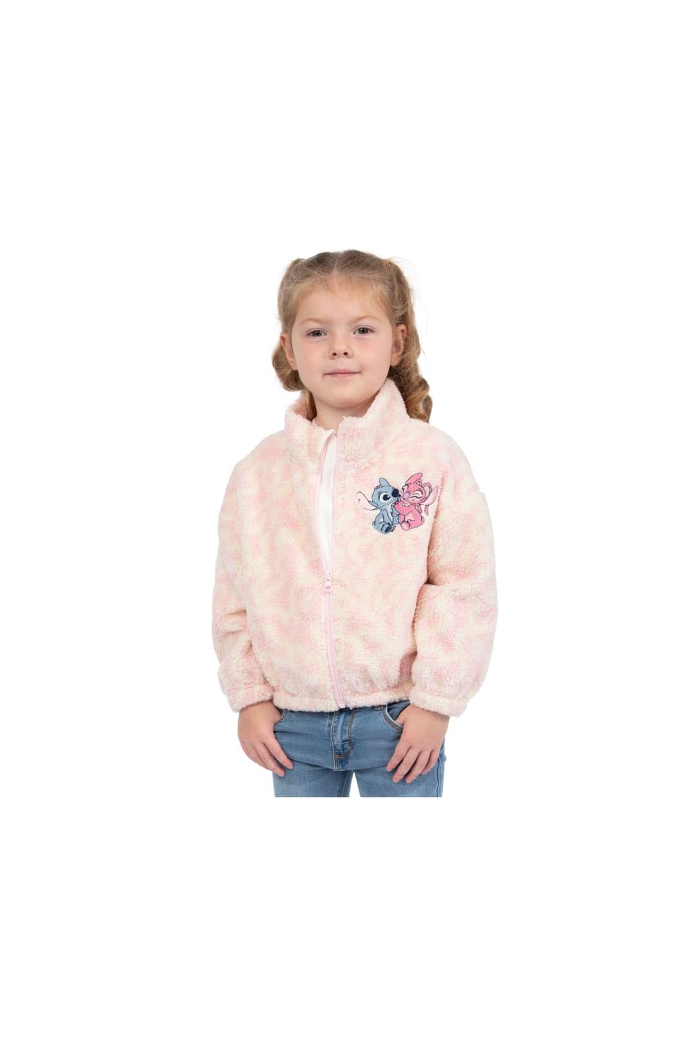 Disney Stitch Kurtka | Kurtka Dla Dziewczynki | Kurtka Lilo I Stich | Ubrania Stitch Dla Dziewczynek | Złamana biel 140