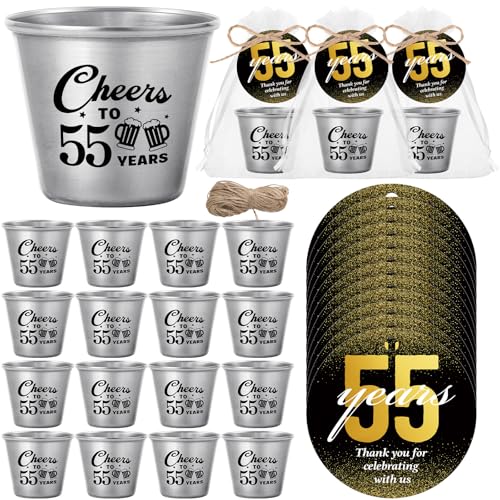 Skybooly 50 Set 55th Birthday Party Favor for Guests Souvenir Shot Glasses