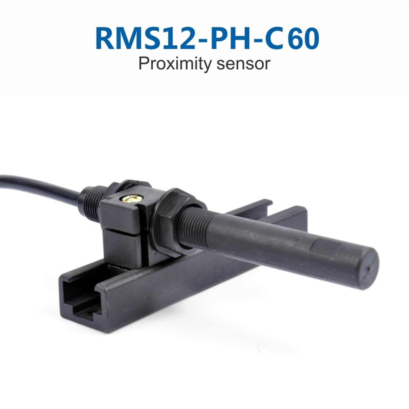 1 capteur magnétique à Effet Hall cylindrique RMS12-PH-01 NPN ou PNP avec Interrupteur de proximité(with Bracket Rail)