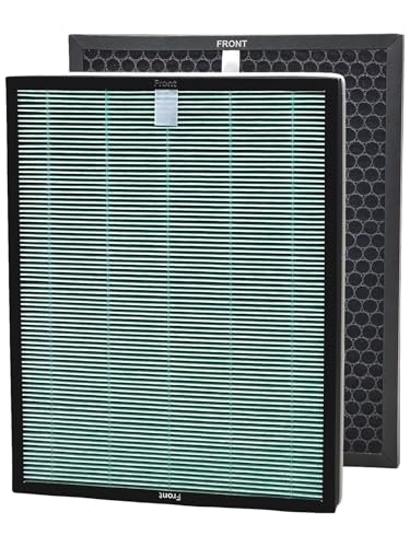 Image of Oxyvera Replacement Filter Set Compatible with RabbitAir BioGS 2.0 Ultra Quiet Model SPA-550A & SPA-625A Air Purifiers,Combined with 1 Premium Filter+ 1 Activated Carbon Filter