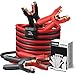 Jumper Cables Heavy Duty Booster Cables 0 Gauge 25Feet (0AWG x 25Ft) 1000Amp with Goggles Gloves Cleaning Brush in Carry Bag