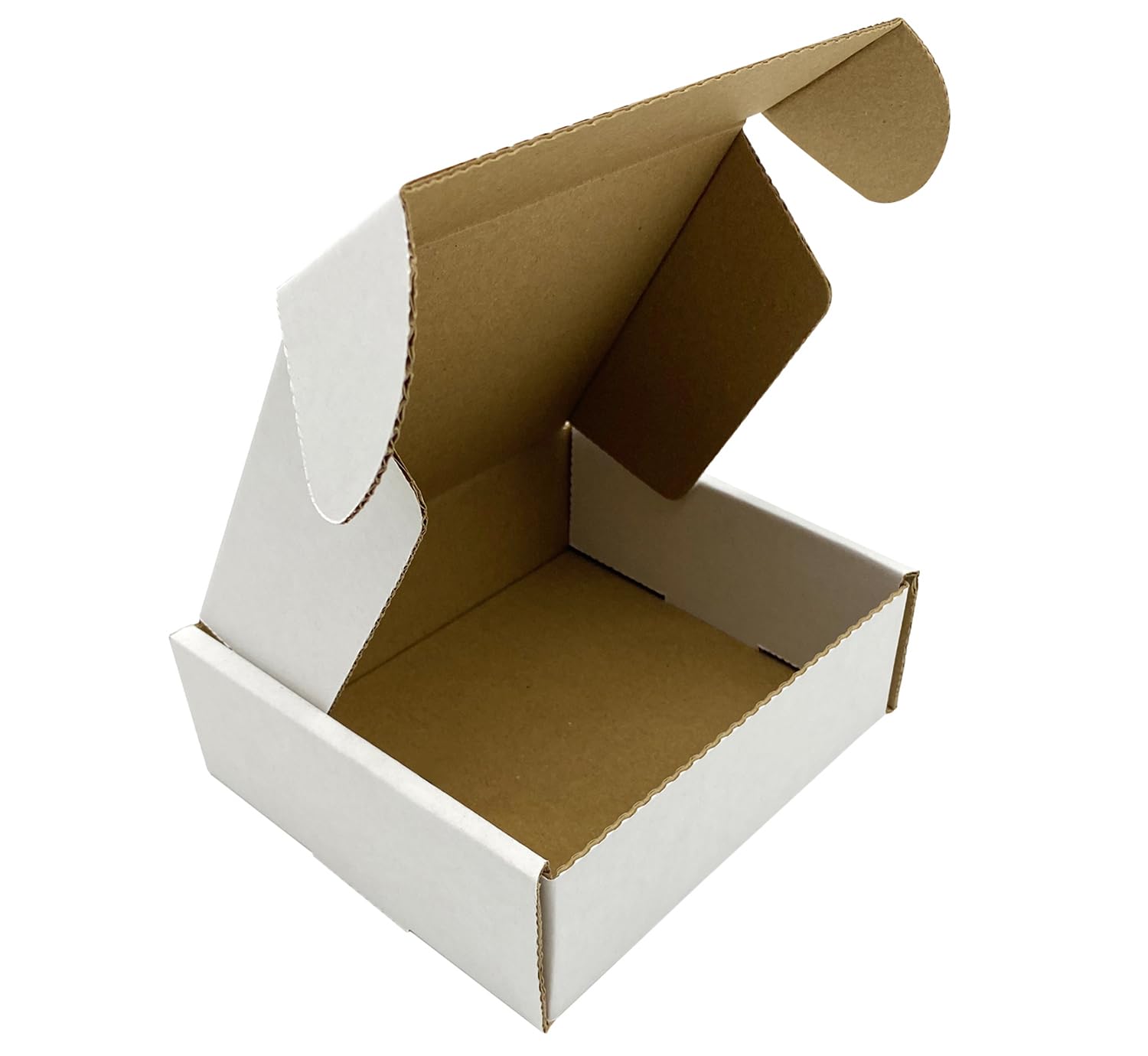 White Parcel Cardboard Box | Pack of 25 Small Diecut Postal Boxes | 140mm x 130mm x 50mm (5.5" x 5.1" x 2") | Small Parcel Cardboard Boxes for posting shipping gift mailer (Pack of 25)