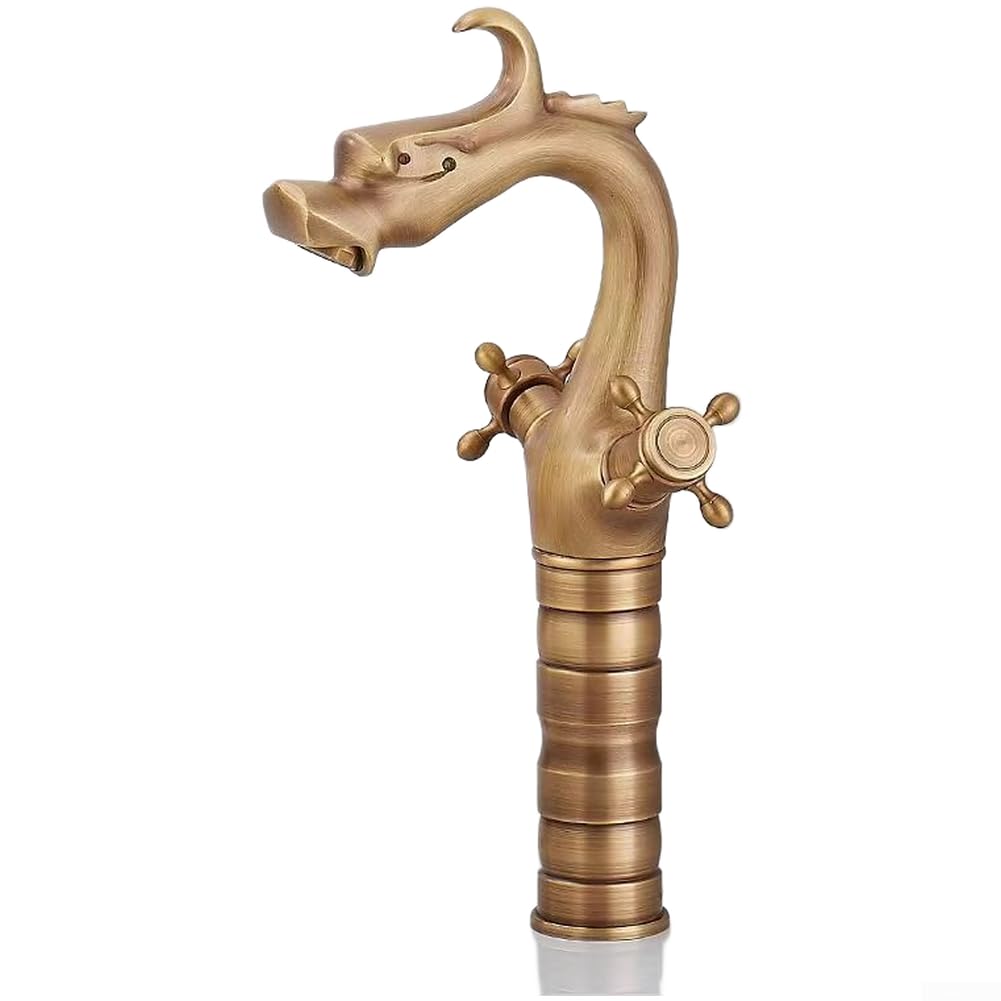 Robinet de salle de bain retro dore pour decoration vasque retro classique