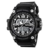 【Tama?o para ni?os】: los ni?os se sentirían cómodos y ajustados al usar el reloj deportivo con una correa larga de 9.13 pulgadas, hecho de material de PU suave para una gran durabilidad y manteniendo su piel amigable, con 10 muescas que se ajustan bien a cualquier mu?eca delgada o resistente.