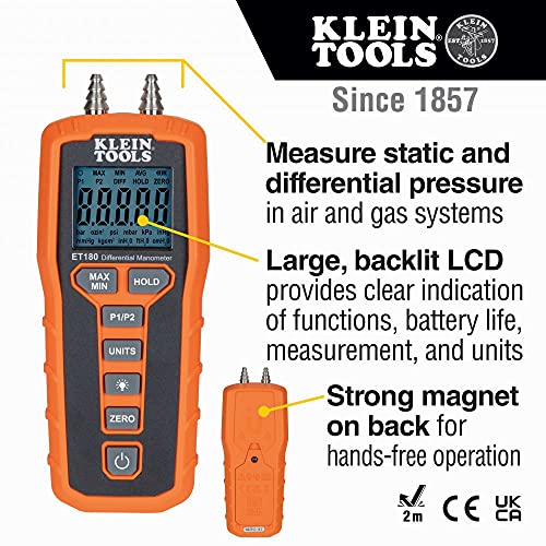 Klein Tools ET180 Manometer - Image 2