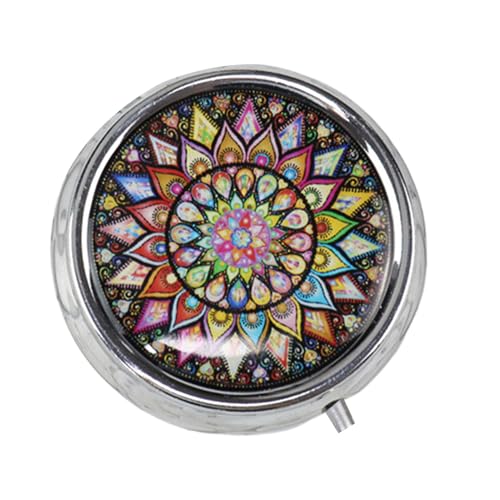 Pastillero Portátil, Pequeña Caja Para Pastillas Con 3 Compartimentos, Almacenamiento de Aceite de Pescas para Viajes en Coche y Aventuras Exteriores