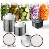24Pcs- Regular Mouth Canning Lids for Ball, Kerr Jars - Split-Type Metal Mason Jar Lids for Canning - Food Grade Material, 100% Fit & Airtight for Regular Mouth Jars