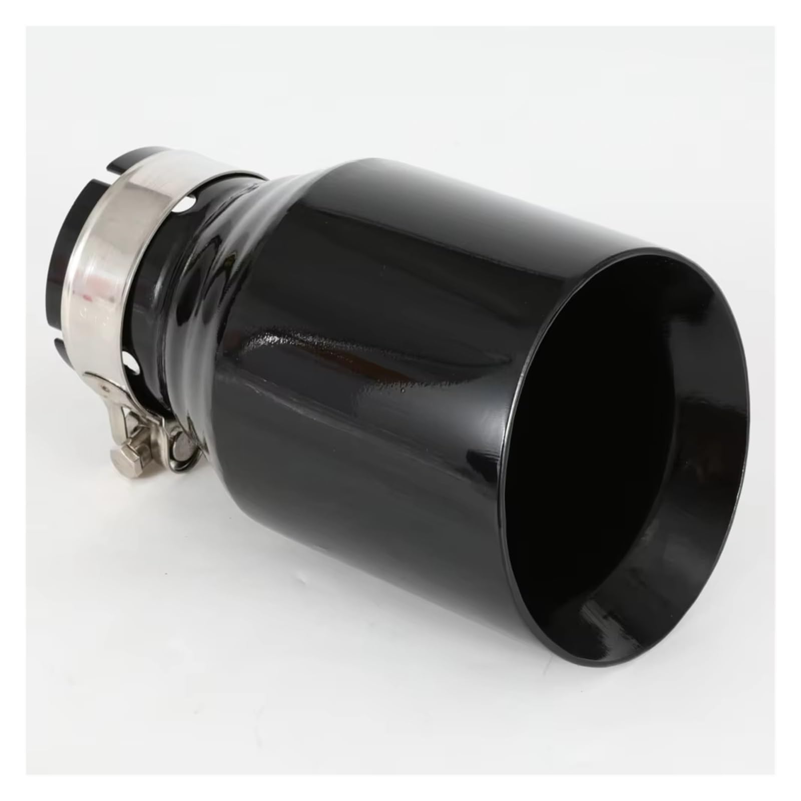 Silenciador Cola Silenciador Escape Acero Inoxidable Negro Para Coche Punta Plana Para Salida Borde Universal Modificado 1 Unidad Car Escape Tubo
