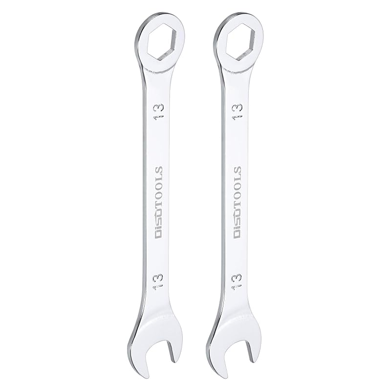 Chave combinada métrica HARFINGTON 13 mm em aço cromo-vanádio, boca sextavada e offset de 15°, 2 peças
