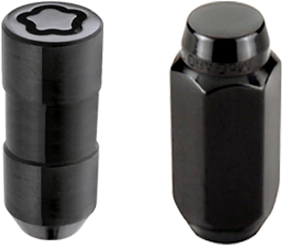 McGard 84822 Black Cone Seat Wheel Installation Kit (M14 x 1.5 Thread Size) - for 8 Lug Wheels, 28 Lug Nuts / 4 Locks / 1 Key / 1 Storage Pouch