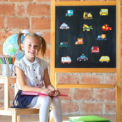13stk Kühlschrankmagnete für Kleinkinder, Transport-Kühlschrankmagnete mit Auto Boot Flugzeug Fahrzeug Pädagogisches Lernspielzeug für Jungen und Mädchen