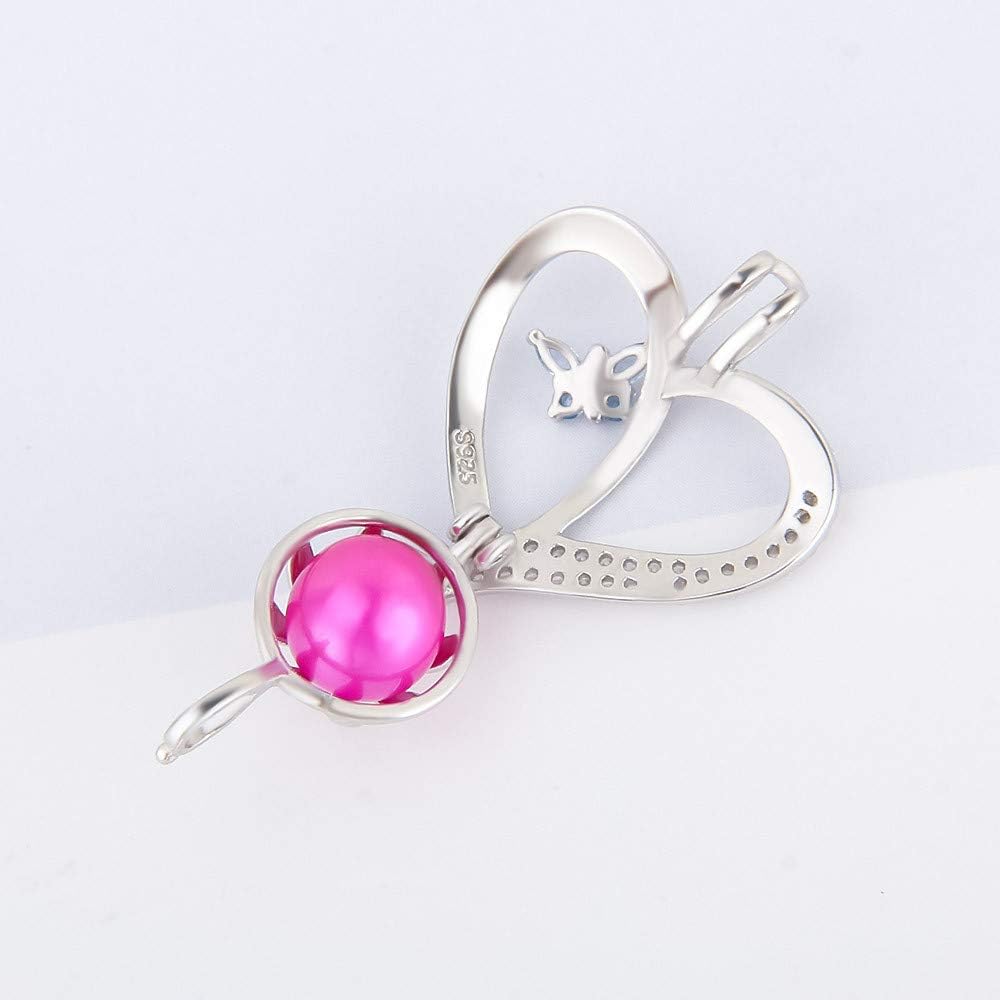 925 Sterling Silver Blue CZ Butterfly Heart Cage Pendants Crafting Charm for DIY Necklace Bracelet Jewelry Making